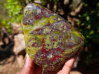 Polished Bastite Dragonsblood Stone Standing Display Pieces x 2 From Tshipise, South Africa