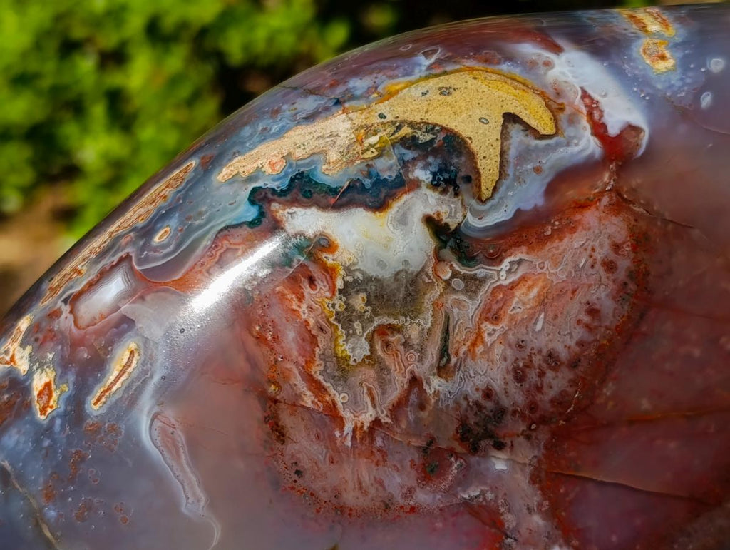 Polished Large Shashe River Agate Standing Display Piece x 1 From Shashe River, Zimbabwe