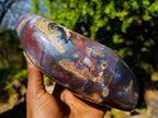 Polished Large Shashe River Agate Standing Display Piece x 1 From Shashe River, Zimbabwe