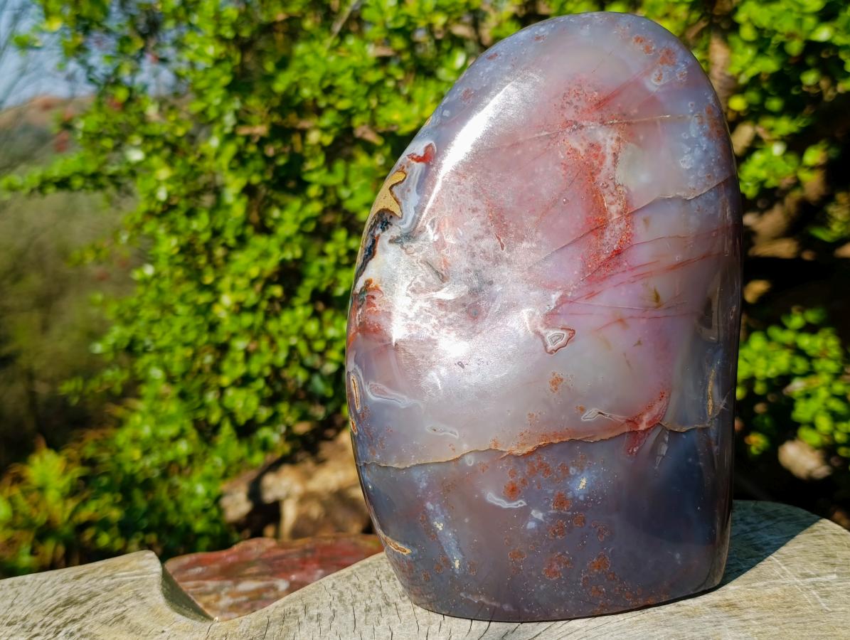 Polished Large Shashe River Agate Standing Display Piece x 1 From Shashe River, Zimbabwe