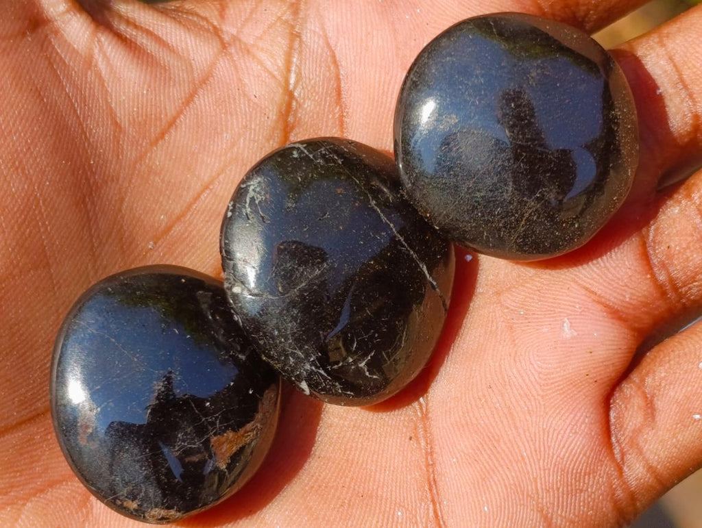 Polished Mini Black Tourmaline Jewellery Size Free Forms x 35 From Madagascar