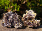 Natural Smokey Fluorite Specimens with Yellow Muscovite Mica x 12 From Erongo, Namibia
