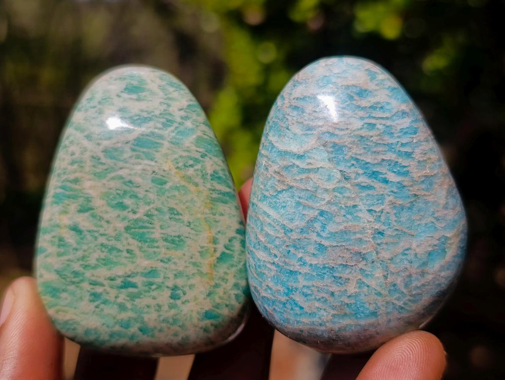 Polished Amazonite Free Forms x 14 From Zimbabwe