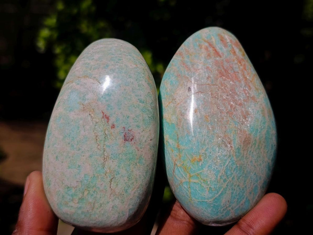 Polished Amazonite Free Forms x 14 From Zimbabwe
