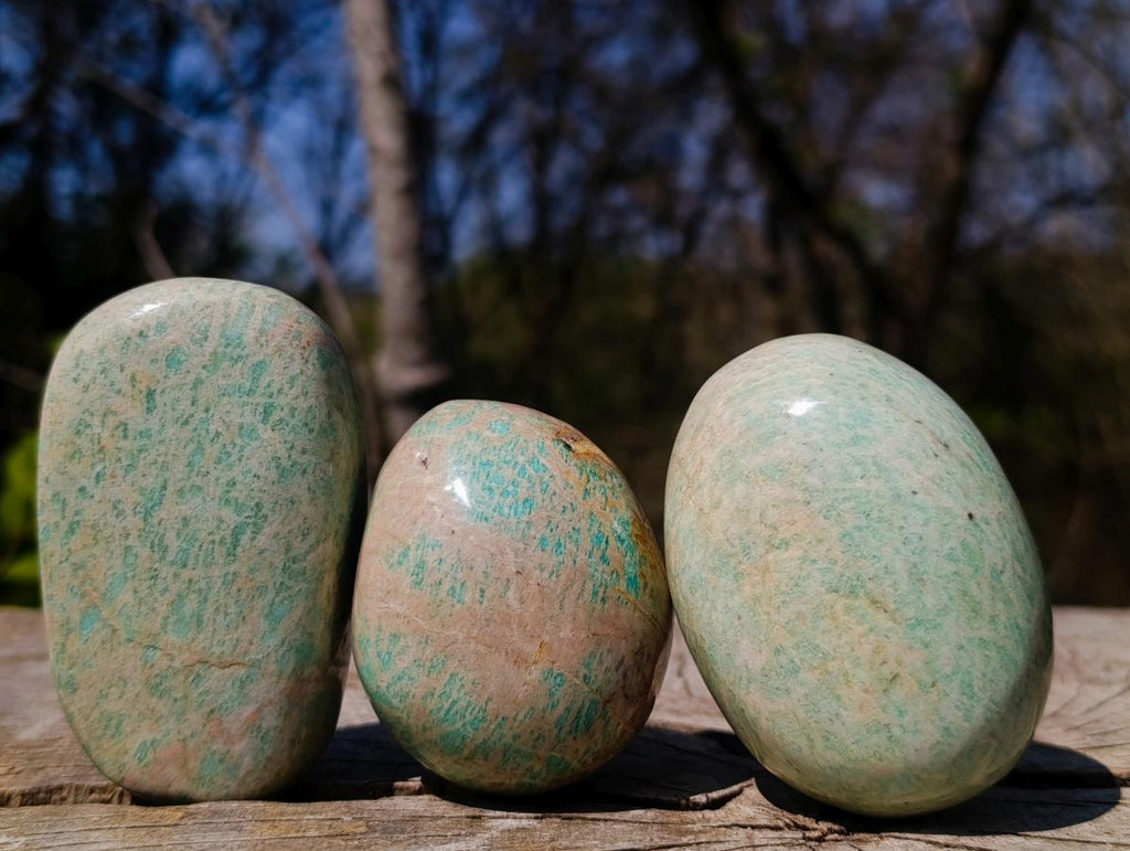Polished Amazonite Free Forms x 14 From Zimbabwe