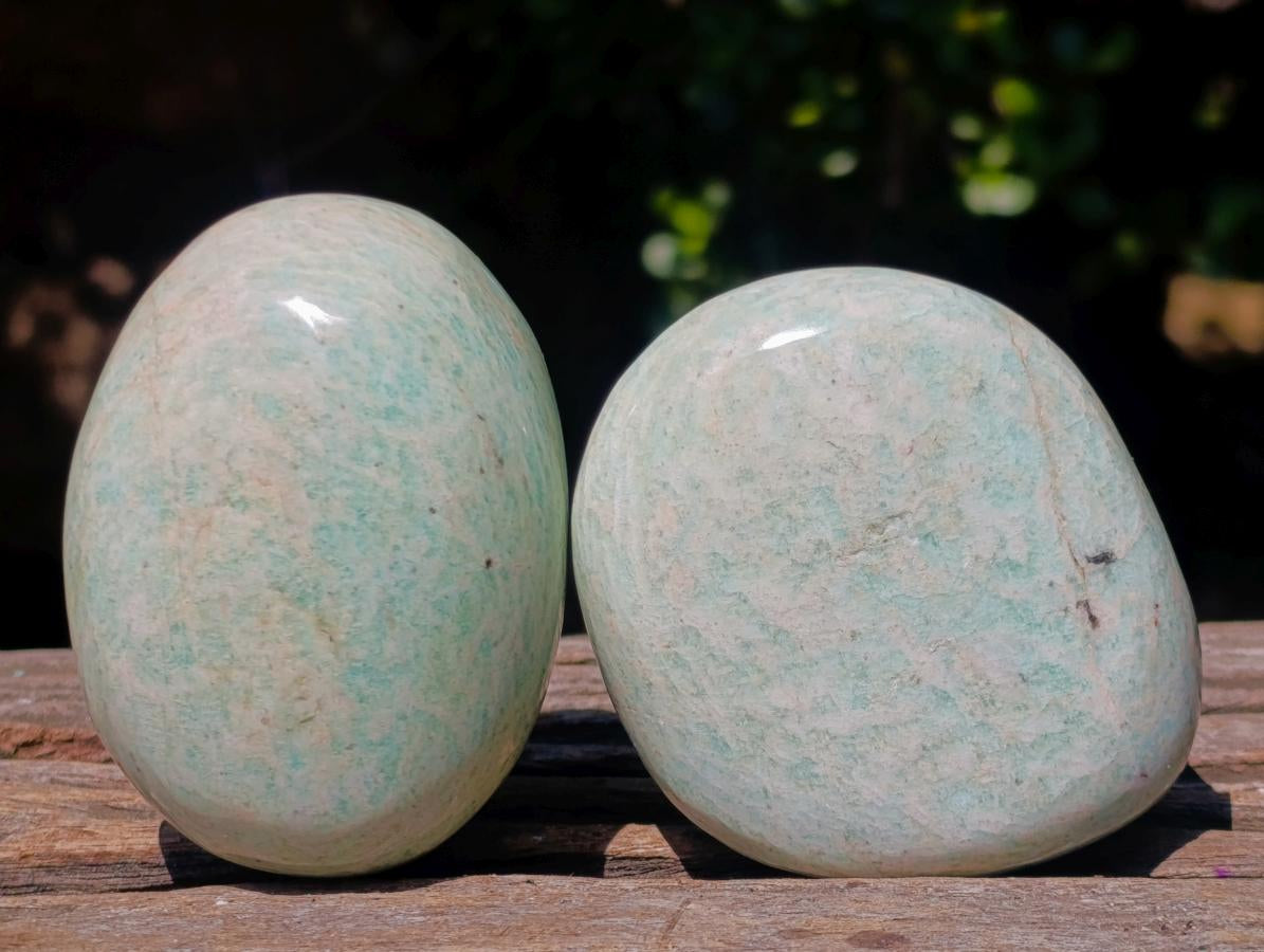 Polished Amazonite Free Forms x 14 From Zimbabwe