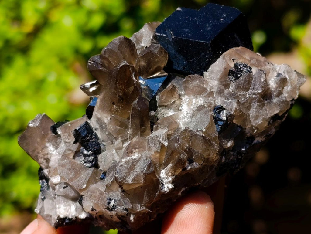 Natural Smokey Quartz Clusters with Associated Minerals x 26 From Erongo, Namibia