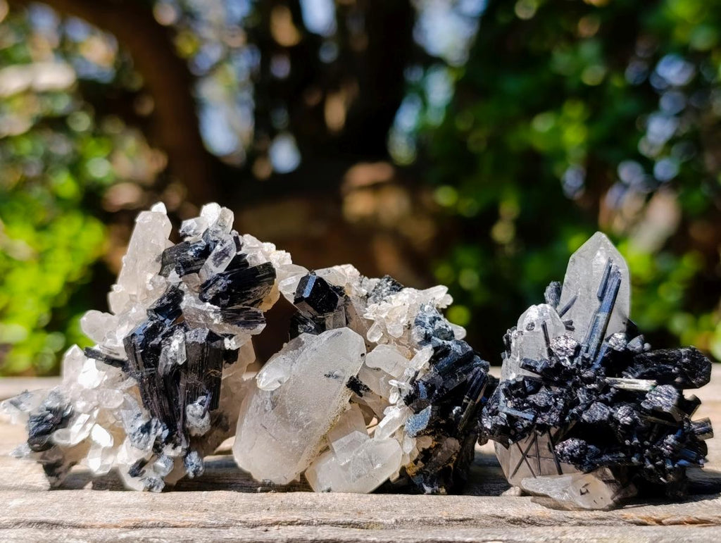 Natural Smokey Quartz Clusters with Associated Minerals x 26 From Erongo, Namibia