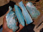 Polished One Side Great Dyke Mtorolite Chrysoprase Slices x 12 From Great Dyke Mountain Range, Zimbabwe