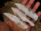 Natural Spearhead Calcite Crystal Specimens x 12 From Albert's Mountain, Lesotho