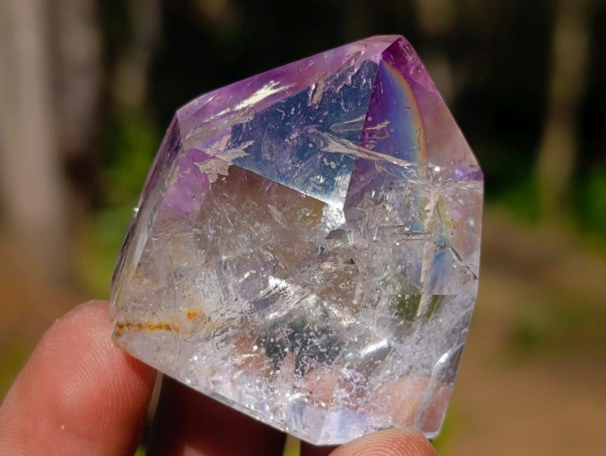 Polished Window Amethyst Crystal x 12 From Akansobe, Madagascar
