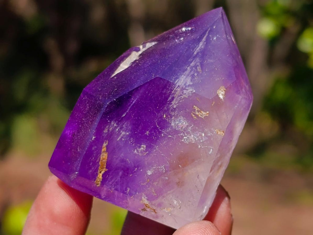 Polished Window Amethyst Crystal x 12 From Akansobe, Madagascar