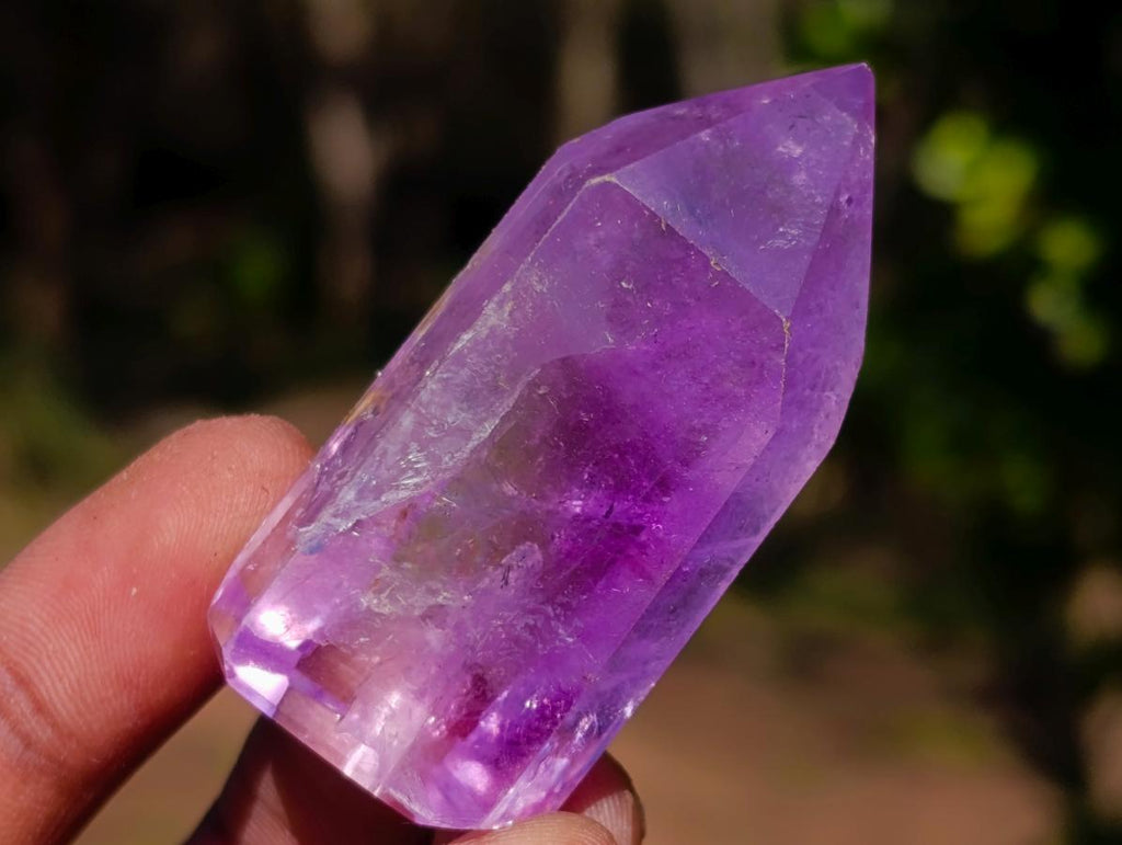 Polished Window Amethyst Crystal x 12 From Akansobe, Madagascar