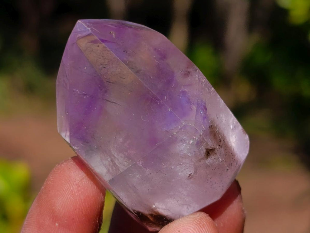 Polished Window Amethyst Crystal x 12 From Akansobe, Madagascar
