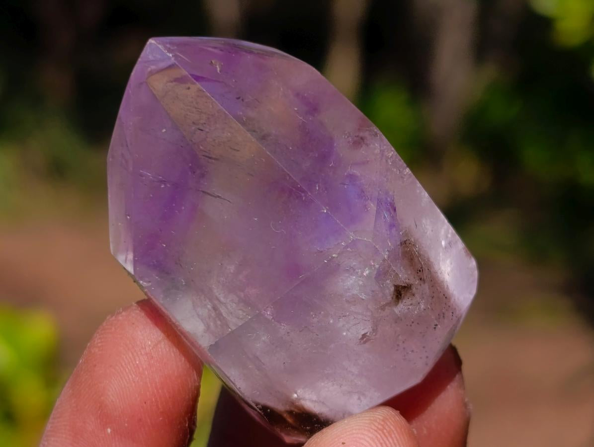 Polished Window Amethyst Crystal x 12 From Akansobe, Madagascar