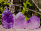 Polished Window Amethyst Crystal x 12 From Akansobe, Madagascar