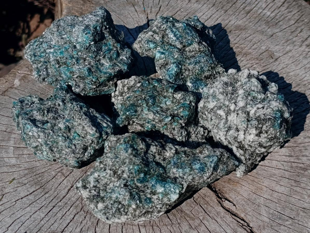 Natural Emerald Mica 'Mutokolite' Cobbed Specimens x 18 From Mutoko, Zimbabwe