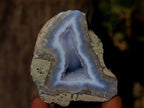 Polished One Side Blue Lace Agate Geodes x 24 From Nsanje, Malawi