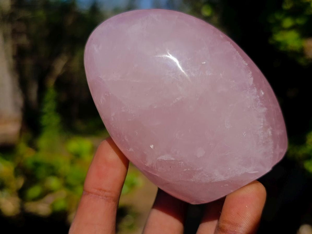 Polished Rose Quartz Standing Display Pieces x 6 From Zimbabwe