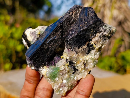Natural Smokey Fluorite Specimens with Associated Minerals x 6 From Erongo, Namibia