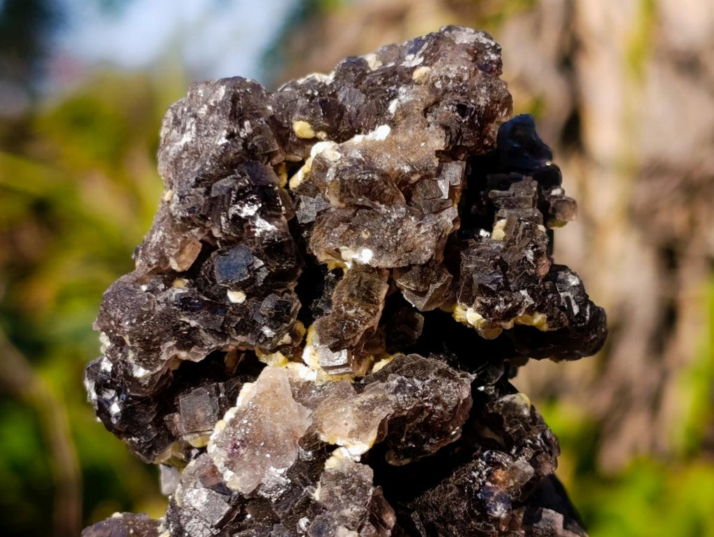Natural Smokey Fluorite Specimens with Associated Minerals x 6 From Erongo, Namibia