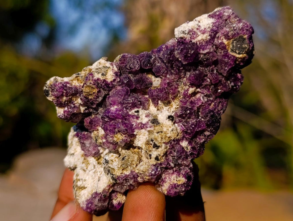 Natural Smokey Fluorite Specimens with Associated Minerals x 6 From Erongo, Namibia