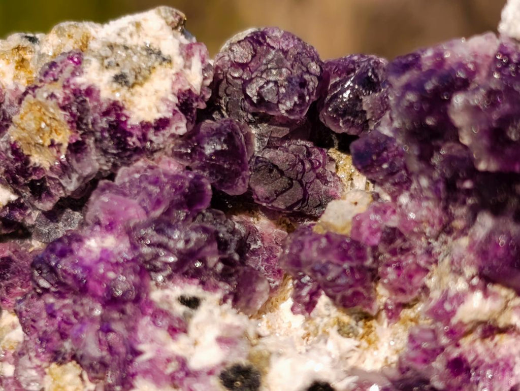 Natural Smokey Fluorite Specimens with Associated Minerals x 6 From Erongo, Namibia