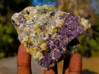 Natural Smokey Fluorite Specimens with Associated Minerals x 6 From Erongo, Namibia