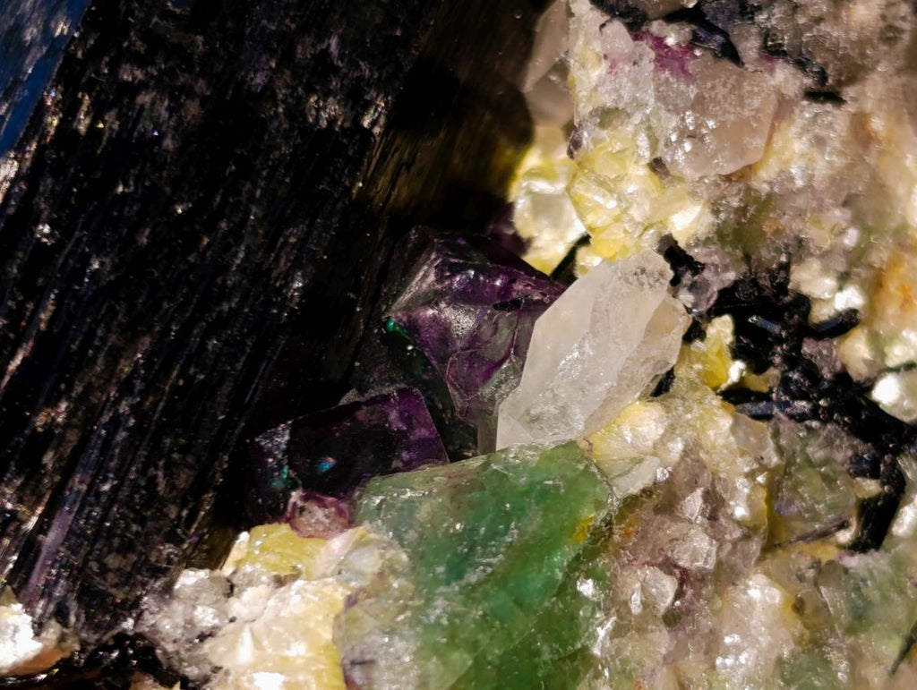 Natural Smokey Fluorite Specimens with Associated Minerals x 6 From Erongo, Namibia