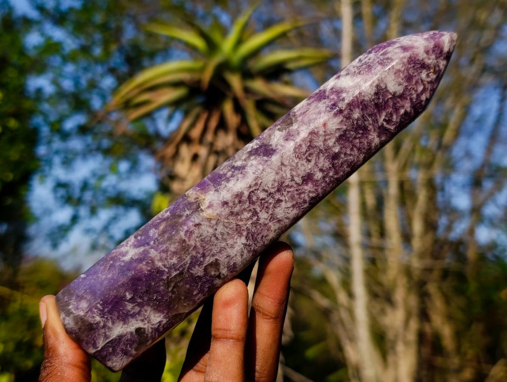 Polished Lepidolite Display Crystals x 3 From Ambatondrazaka, Madagascar