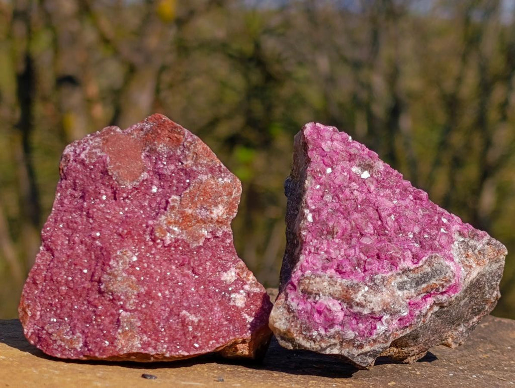 Natural Salrose Cobaltoan Dolomite Specimens x 12 From Kakanda, Congo