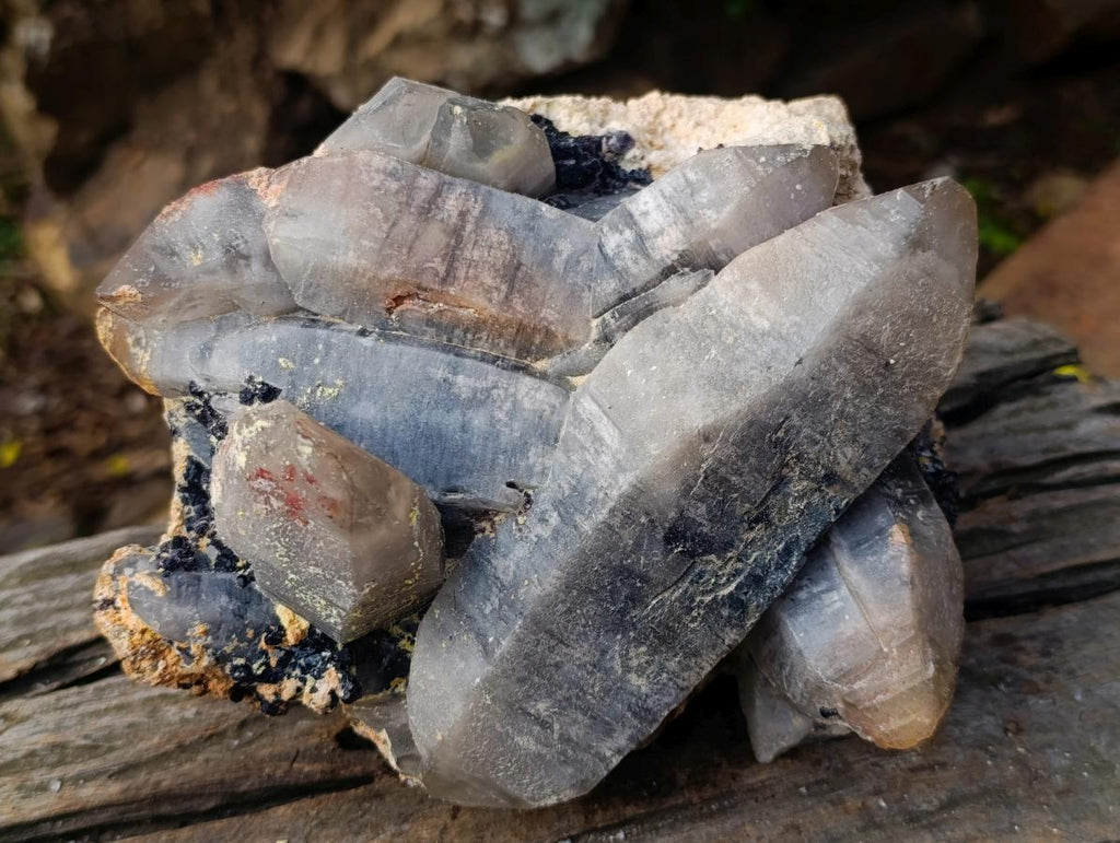 Natural Large Smokey Quartz Cluster with Associated Minerals x From Erongo, Namibia