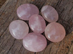 Polished Gemmy Rose Quartz Palm Stones x 20 From Madagascar