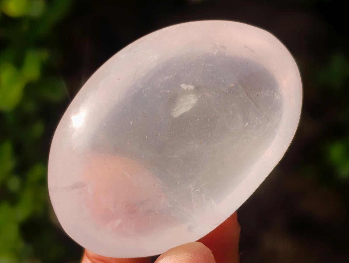 Polished Gemmy Rose Quartz Palm Stones x 20 From Madagascar