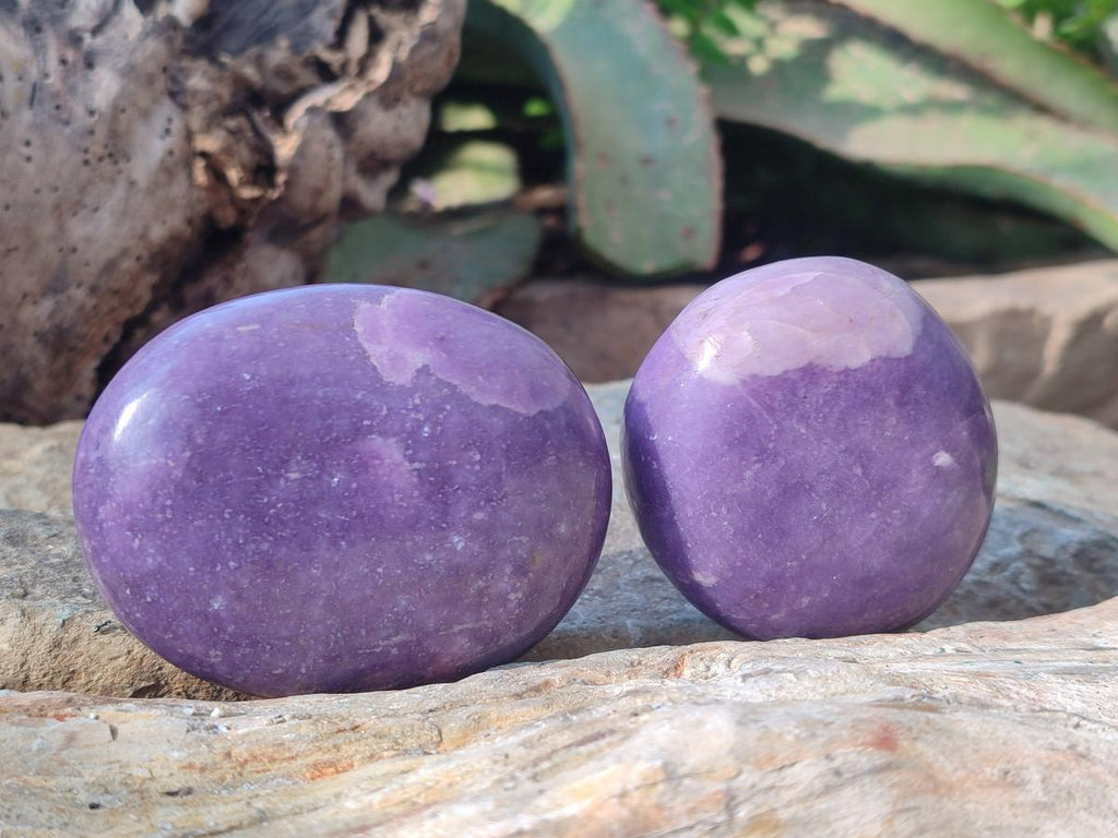 Polished Lepidolite Free Forms x 24 From Zimbabwe