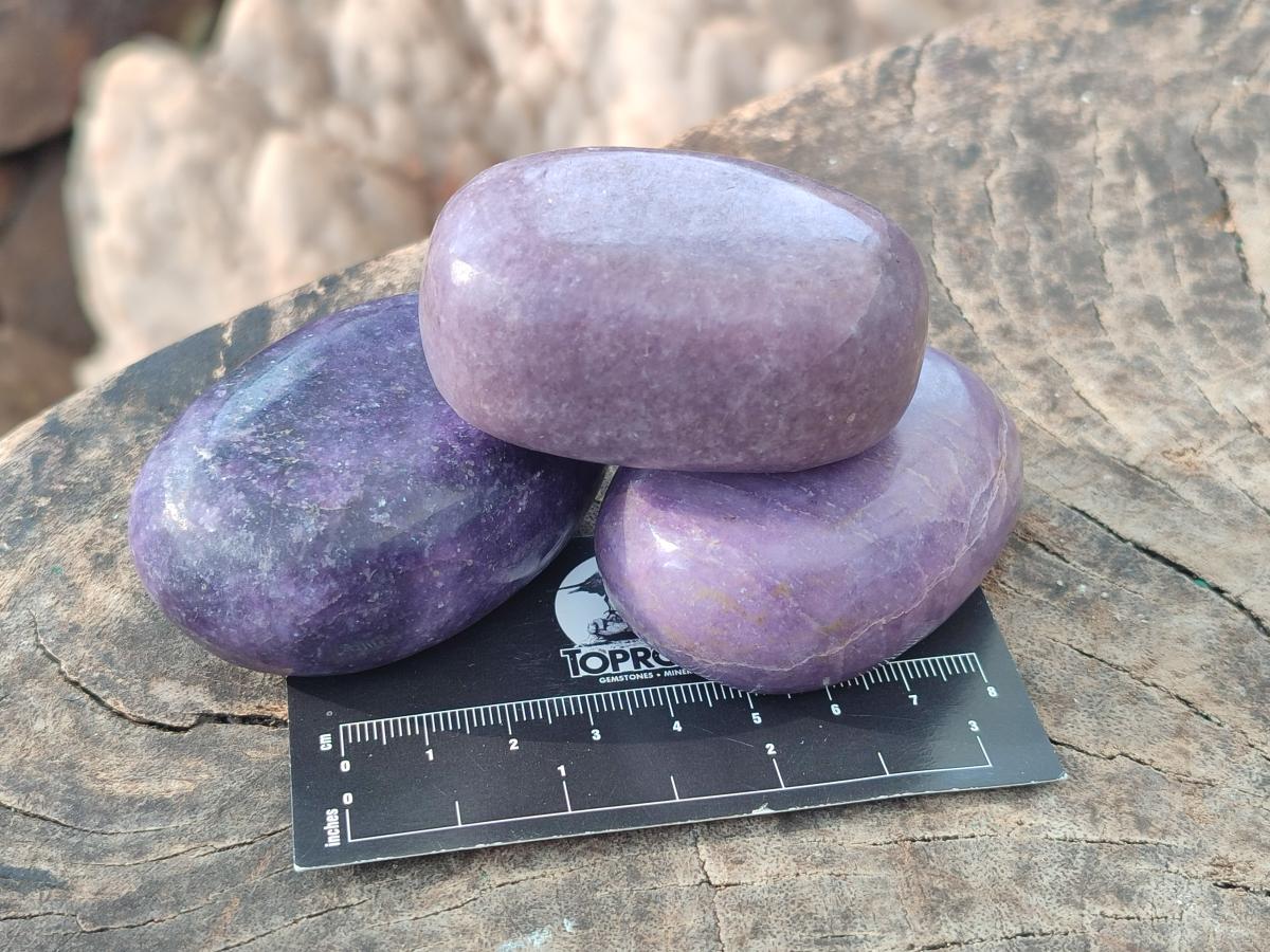 Polished Lepidolite Free Forms x 24 From Zimbabwe