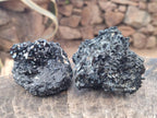 Natural Schorl Black Tourmaline Crystal and Cluster Specimens with Associated Minerals x 12 From Erongo, Namibia