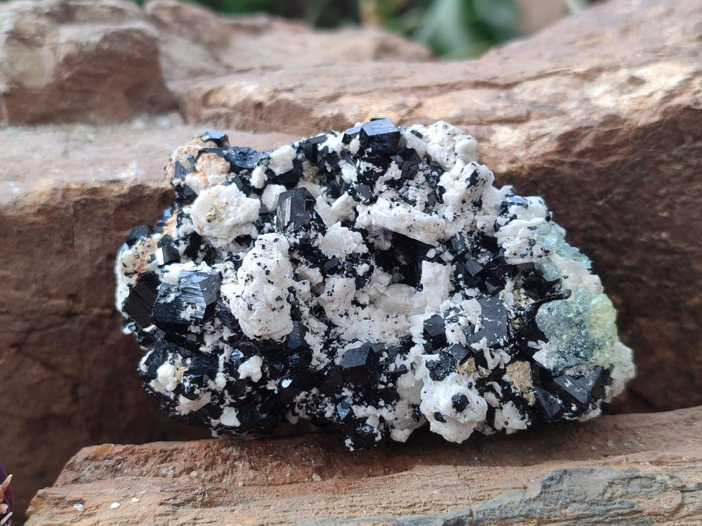 Natural Schorl Black Tourmaline Crystal and Cluster Specimens with Associated Minerals x 12 From Erongo, Namibia
