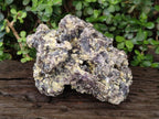 Natural Large Smokey Fluorite Specimen with Yellow Vermiculite Mica x 1 From Erongo, Namibia