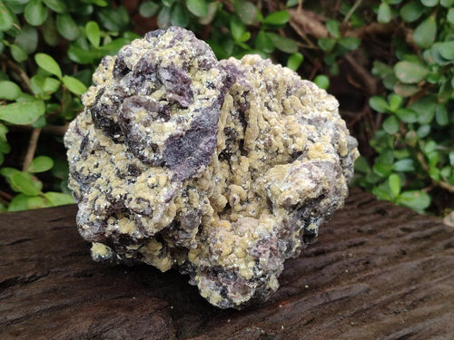 Natural Large Smokey Fluorite Specimen with Yellow Vermiculite Mica x 1 From Erongo, Namibia