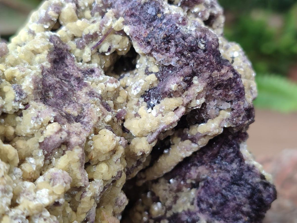 Natural Large Smokey Fluorite Specimen with Yellow Vermiculite Mica x 1 From Erongo, Namibia