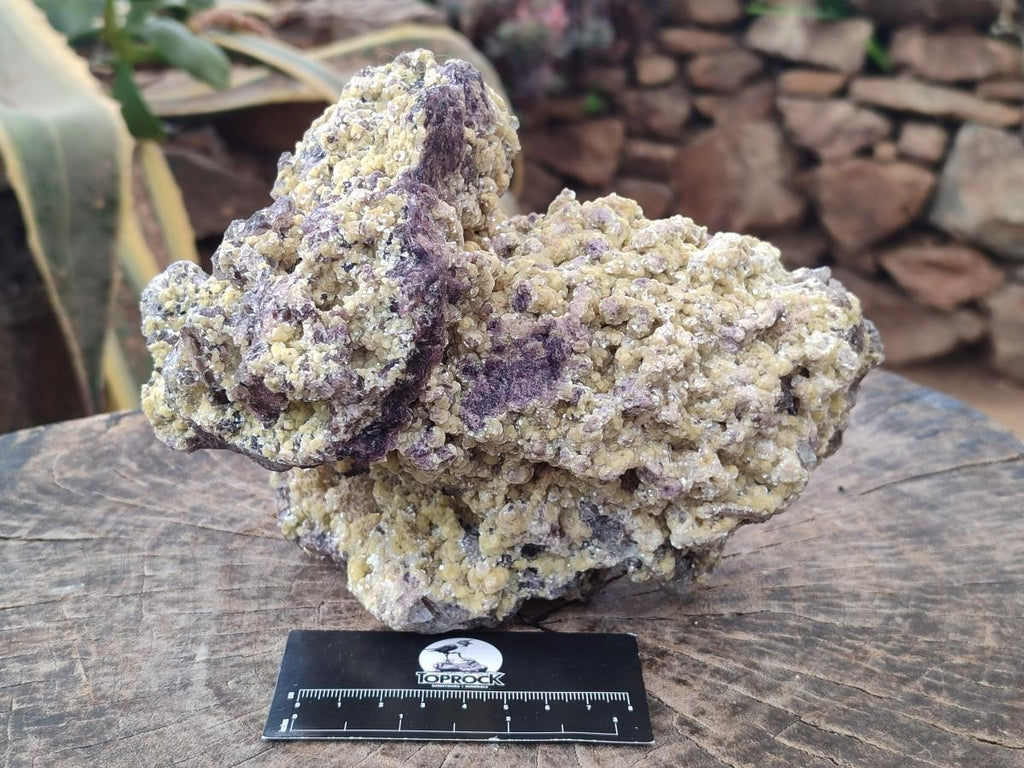 Natural Large Smokey Fluorite Specimen with Yellow Vermiculite Mica x 1 From Erongo, Namibia
