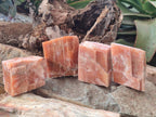 Natural Rhombohedral Sunset Orange Calcite Specimens x 6 From Spitzkop, Namibia