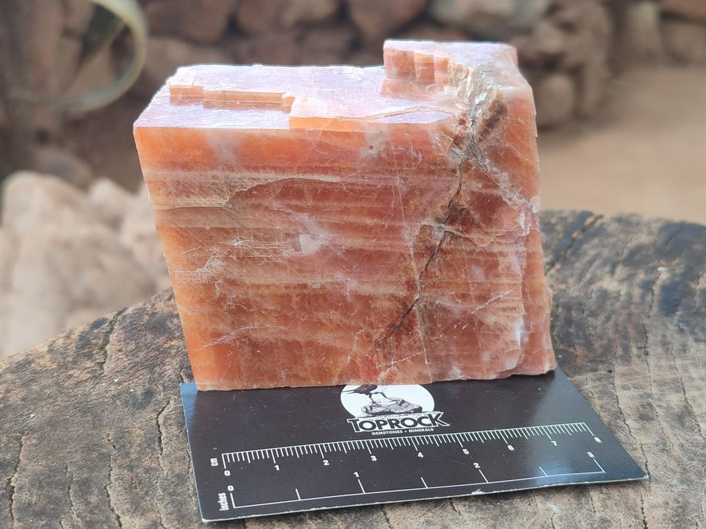 Natural Rhombohedral Sunset Orange Calcite Specimens x 6 From Spitzkop, Namibia
