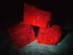 Natural Rhombohedral Sunset Orange Calcite Specimens x 6 From Spitzkop, Namibia