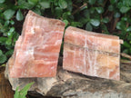 Natural Rhombohedral Sunset Orange Calcite Specimens x 6 From Spitzkop, Namibia