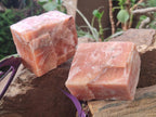 Natural Rhombohedral Sunset Orange Calcite Specimens x 6 From Spitzkop, Namibia