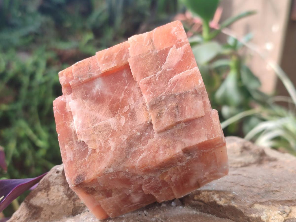Natural Rhombohedral Sunset Orange Calcite Specimens x 6 From Spitzkop, Namibia
