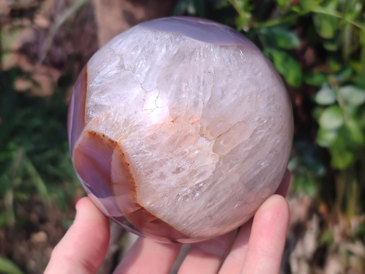 Polished Red Shashe River Agate Spheres x 2 From Shashe River, Zimbabwe