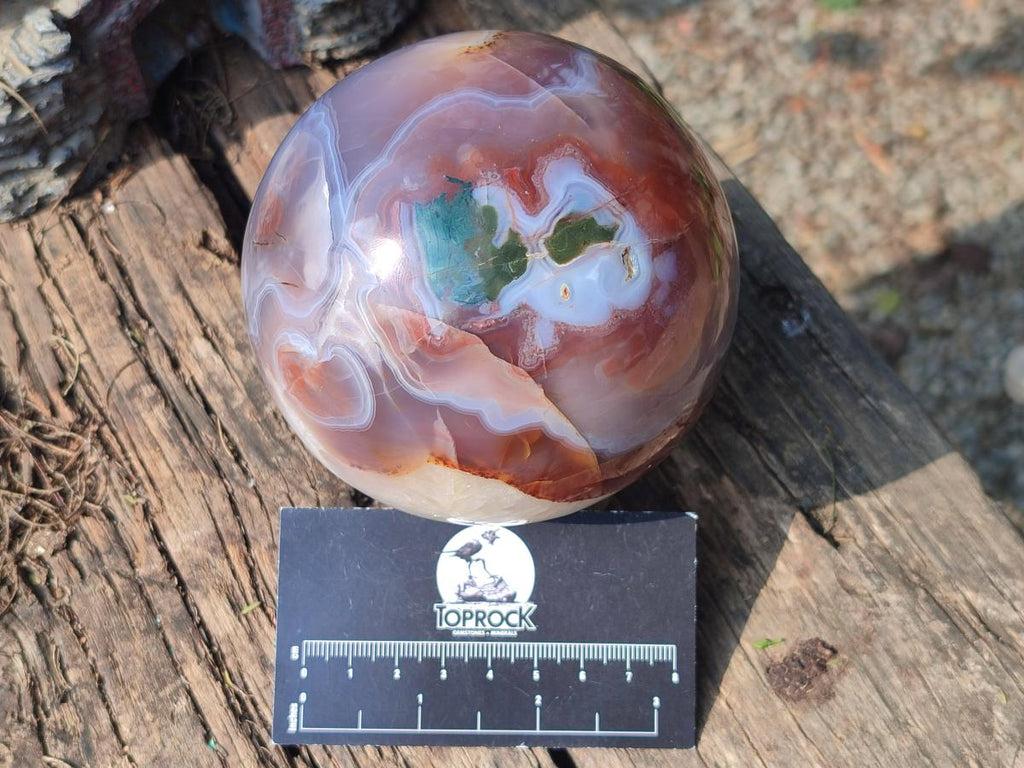 Polished Red Shashe River Agate Spheres x 2 From Shashe River, Zimbabwe